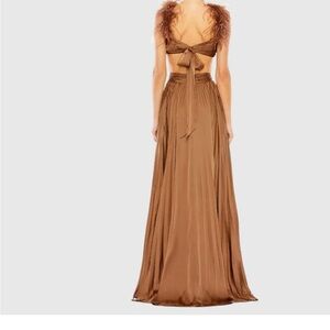 Elegant Brown Evening Gown
